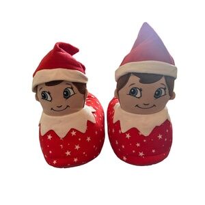 Elf on the Shelf Plush Slippers Adult Size 7–8 Christmas
